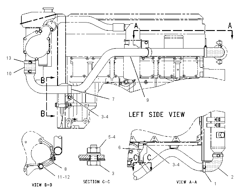 LINES GP-AUXILIARY FRESH WATER 1192883 CAT