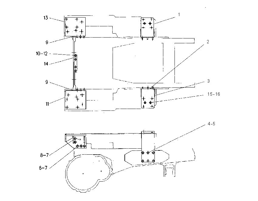 Крепление ROPS 1256357 CAT