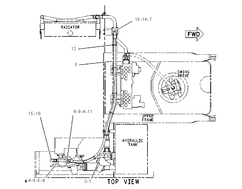LINES GP-MAIN PUMP COOLING 1258056 CAT