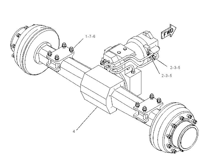 AXLE & MTG AR-REAR 1284293 CAT