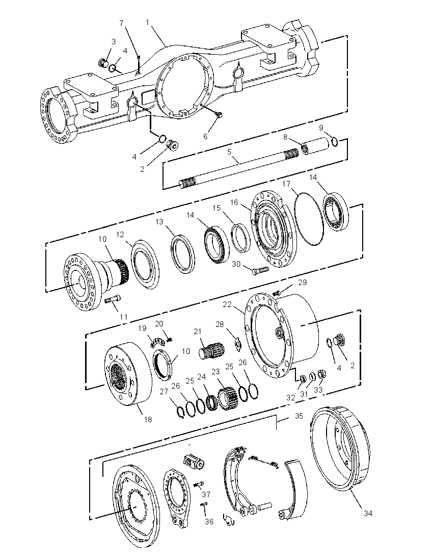 AXLE AR-REAR 1284297 CAT