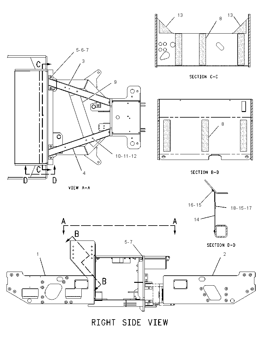 FRAME GP-MAIN 1287331 CAT