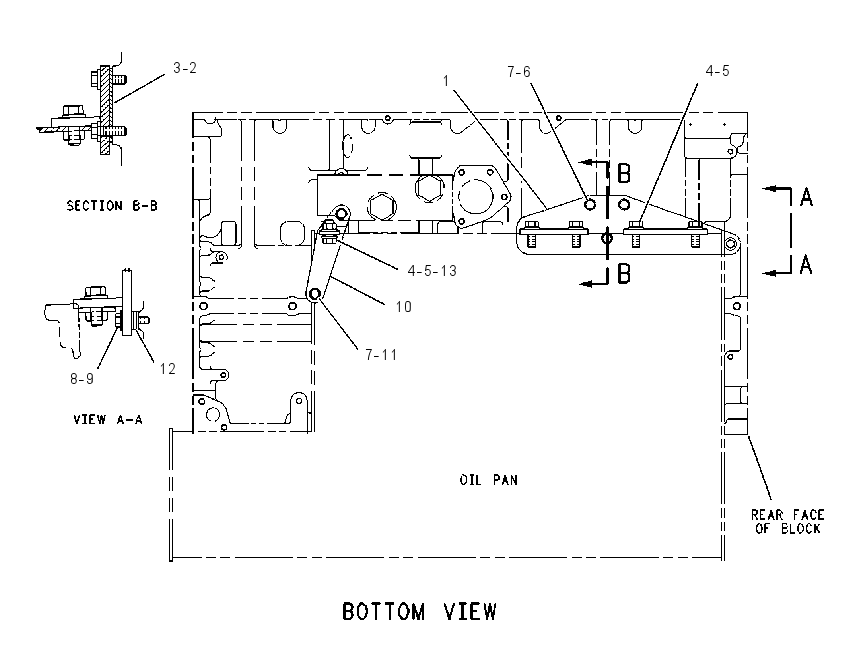 MOUNTING GP-OIL PAN 1270412 CAT