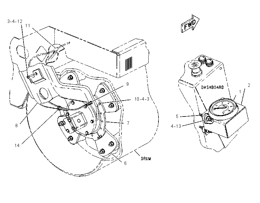 SPEEDOMETER GP 1303228 CAT