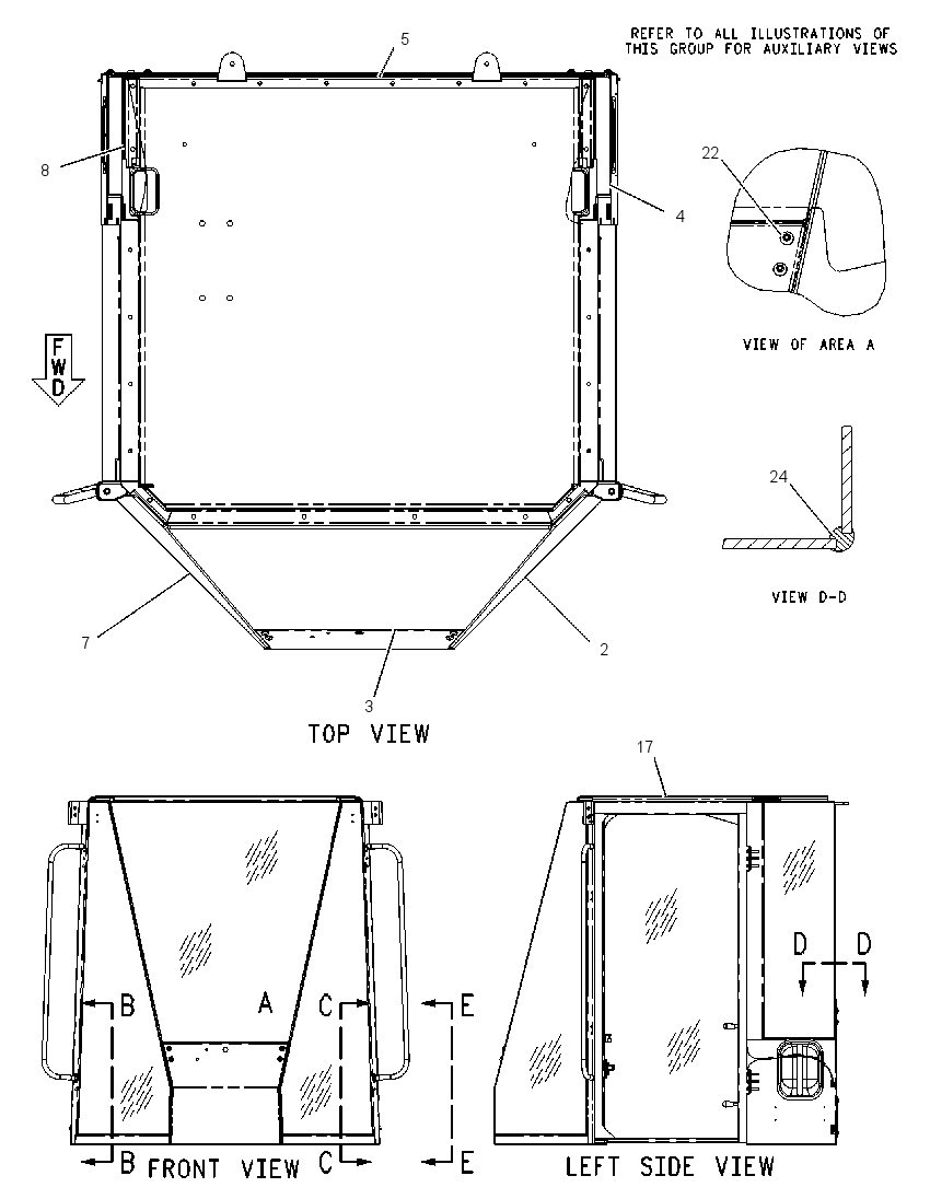 Кабина закрытая с ROPS 1349416 CAT