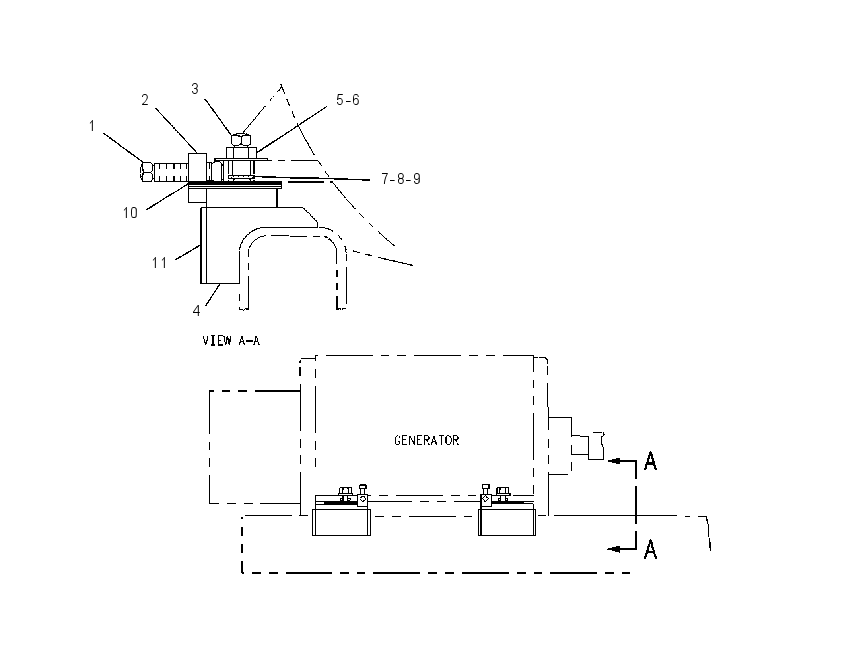 Крепление генератора 7W7928 CAT