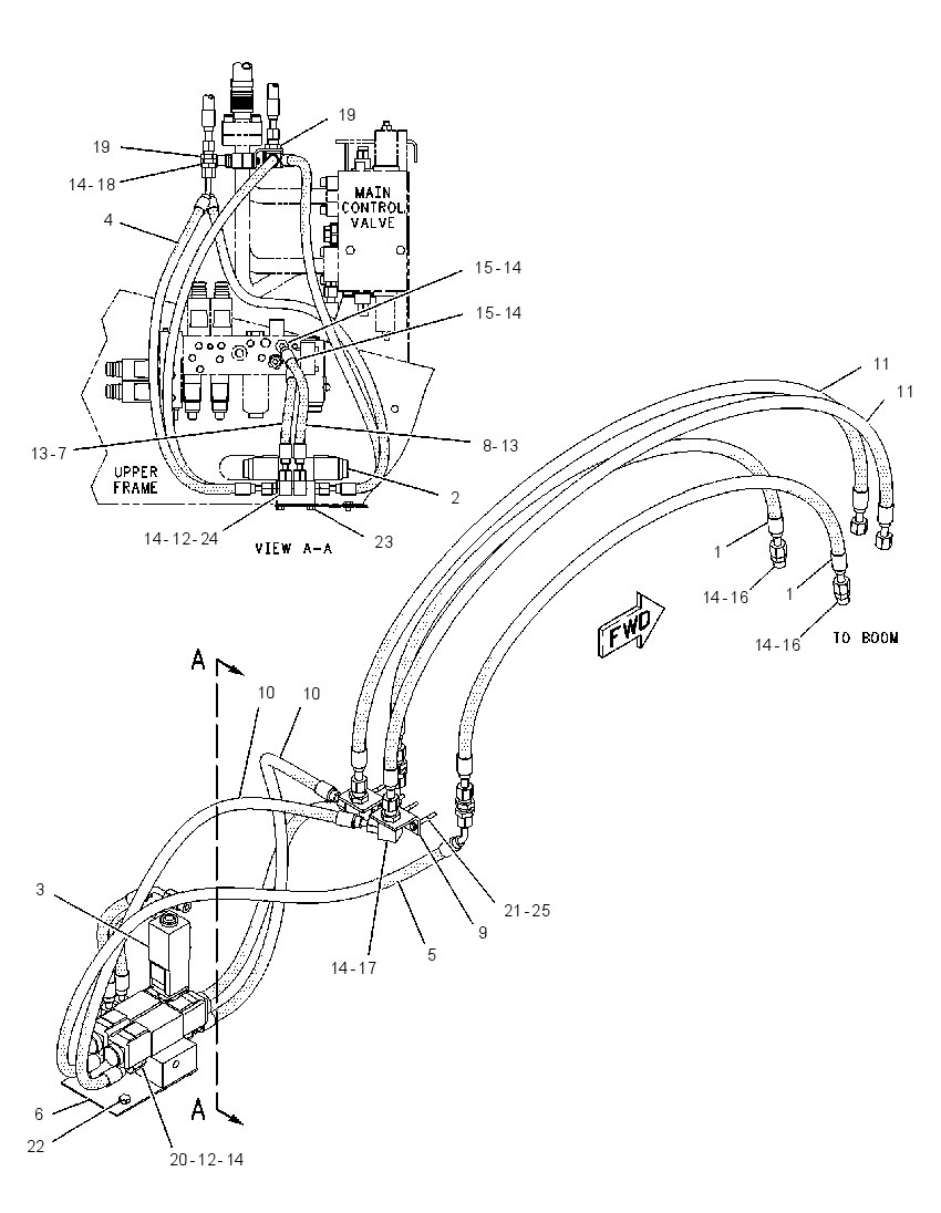 LINES GP-IMPLEMENT CONTROL 1345808 CAT