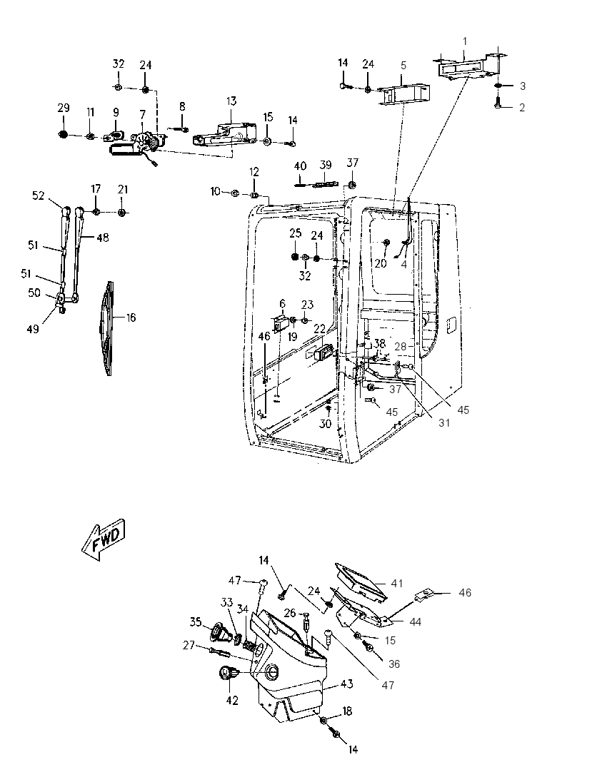 WIPER & MONITOR GP-WINDOW 1321322 CAT