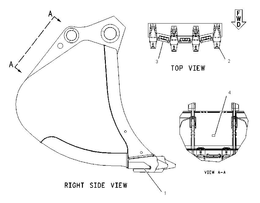 BUCKET AS-MASS EXCAVATOR 1345916 CAT