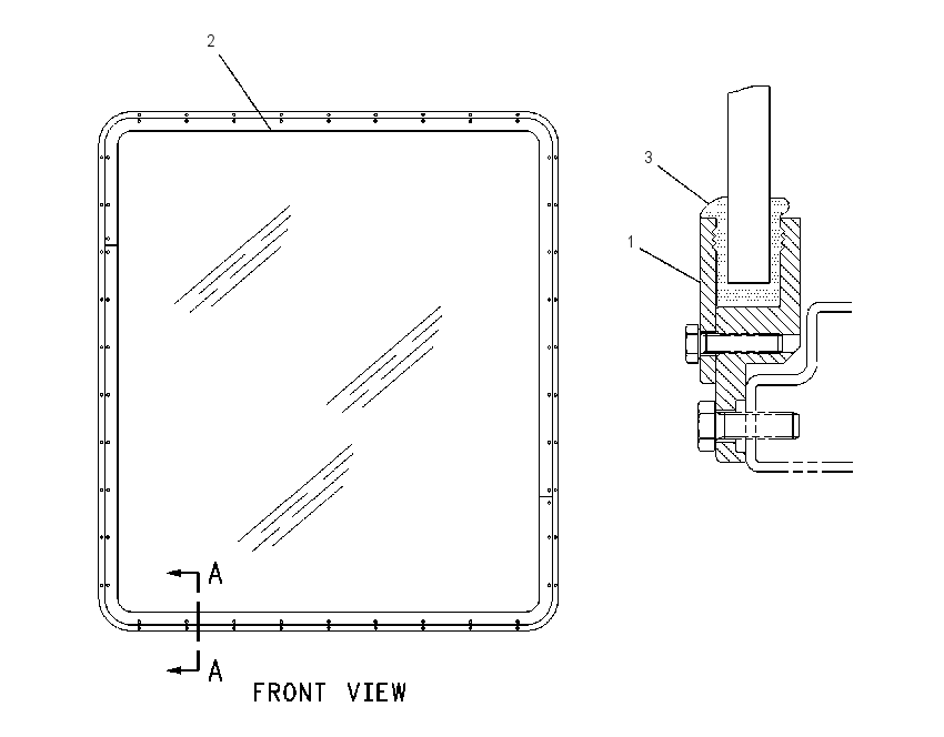WINDOW GP-FRONT 1328433 CAT
