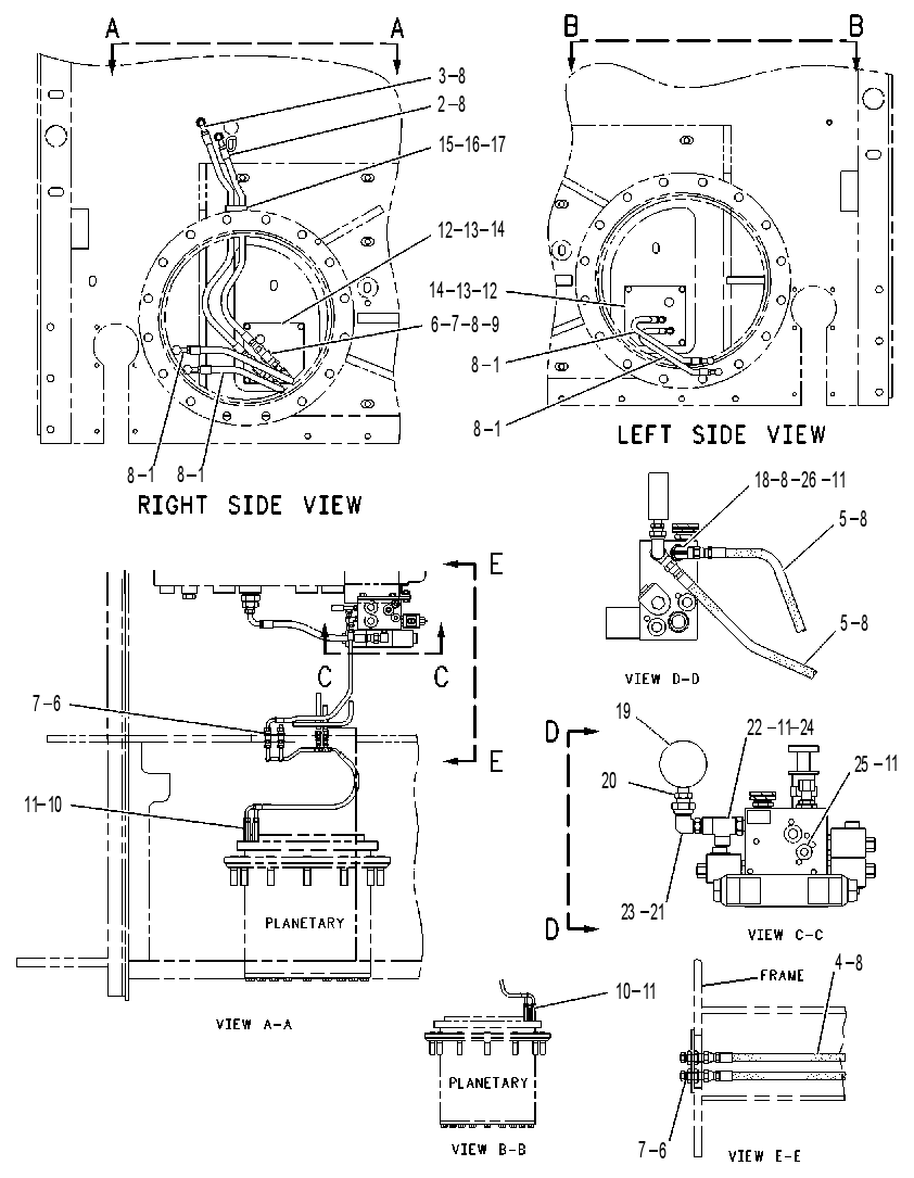 LINES GP-BRAKE & SHIFT 1164568 CAT