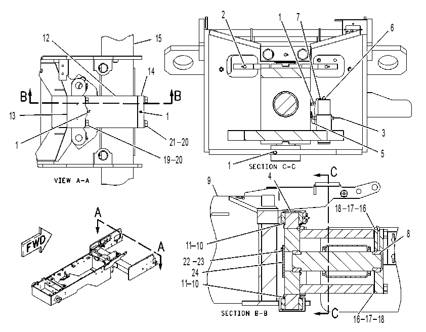 FRAME GP-MAIN 1179755 CAT
