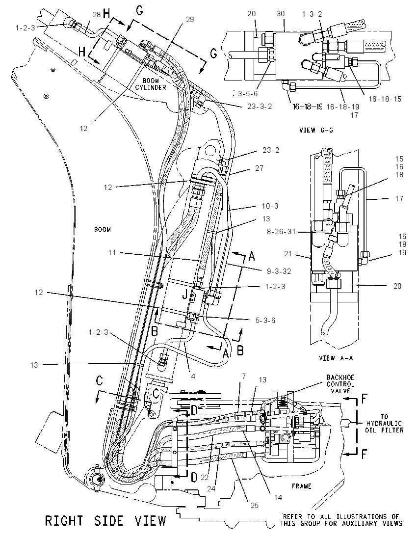 Трубопроводы стрелы 1196753 CAT