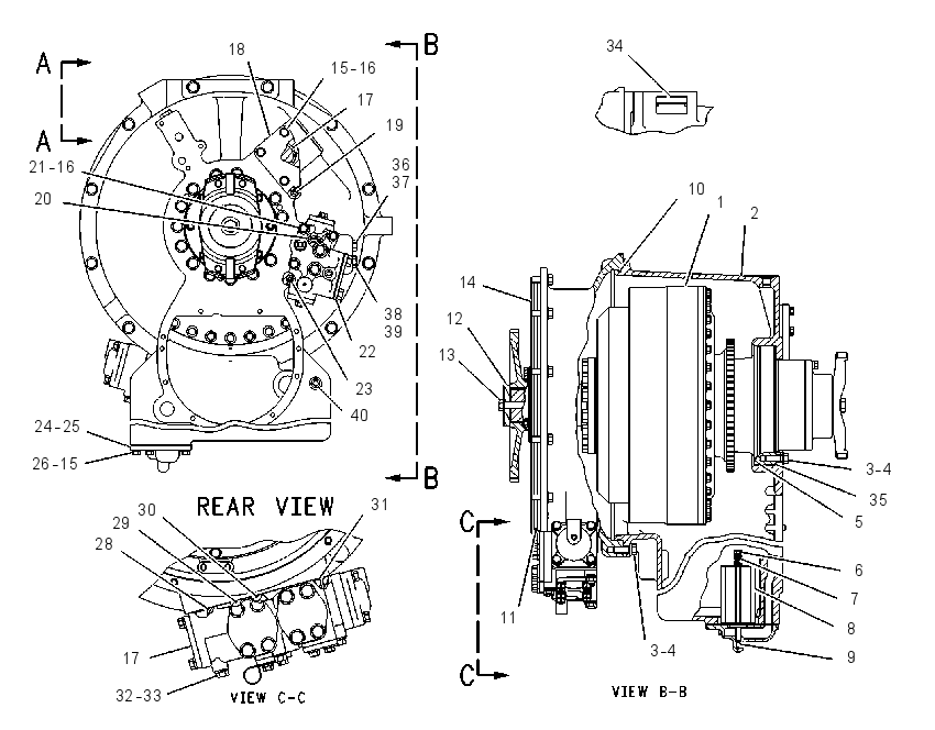 TORQUE CONVERTER & RETARDER GP 1366430 CAT