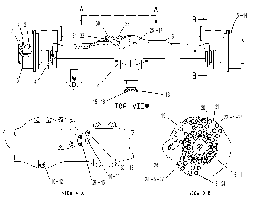 AXLE GP-CENTER 1290384 CAT