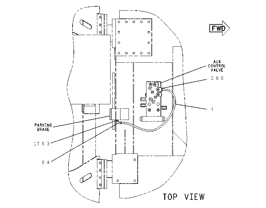 LINES GP-PARKING BRAKE 1104787 CAT