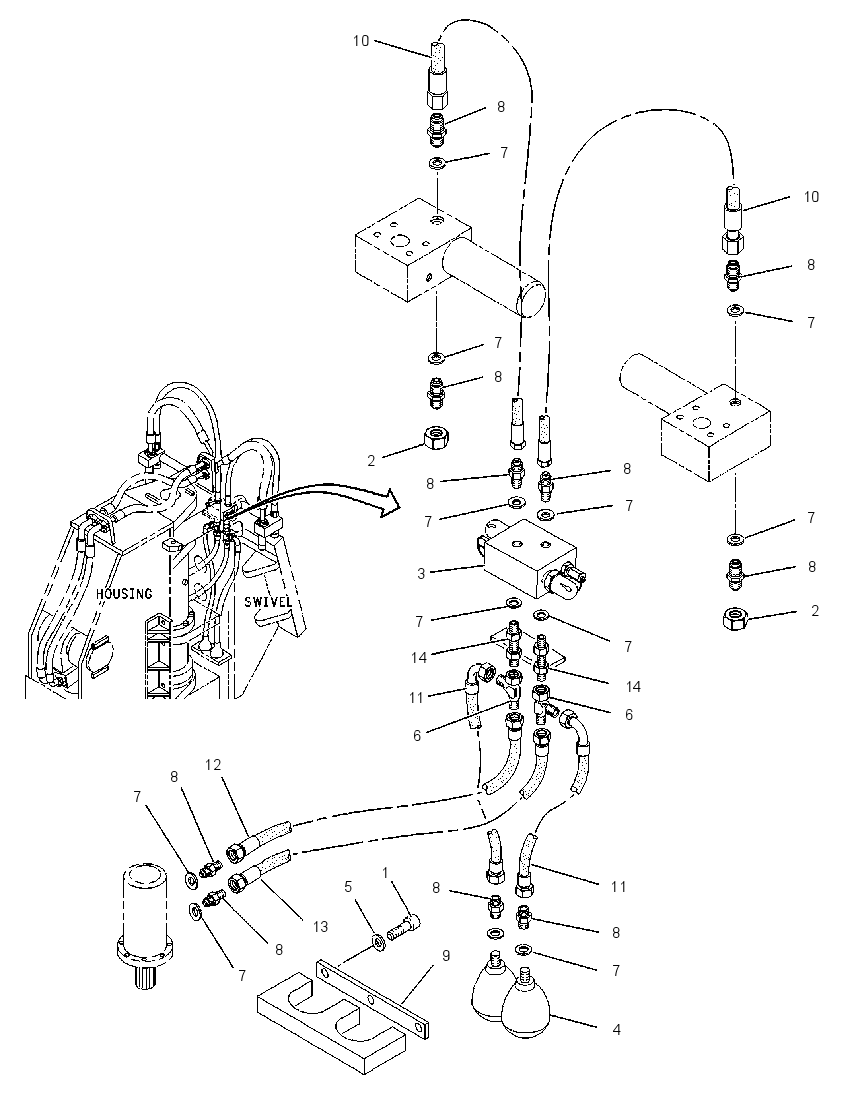 LINES GP-ROTATOR CYLINDER 1443151 CAT