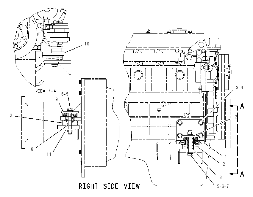 SUPPORT GP-ENGINE & XMSN 1155831 CAT