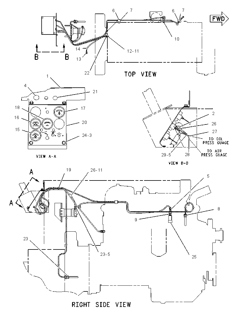 GAUGE GP-CLUSTER 9U1929 CAT