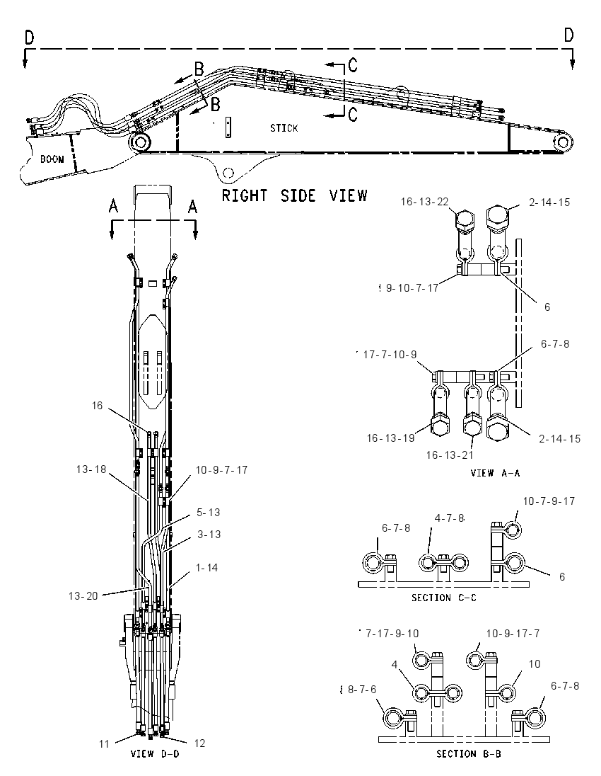 Трубопроводы рукояти 1419534 CAT