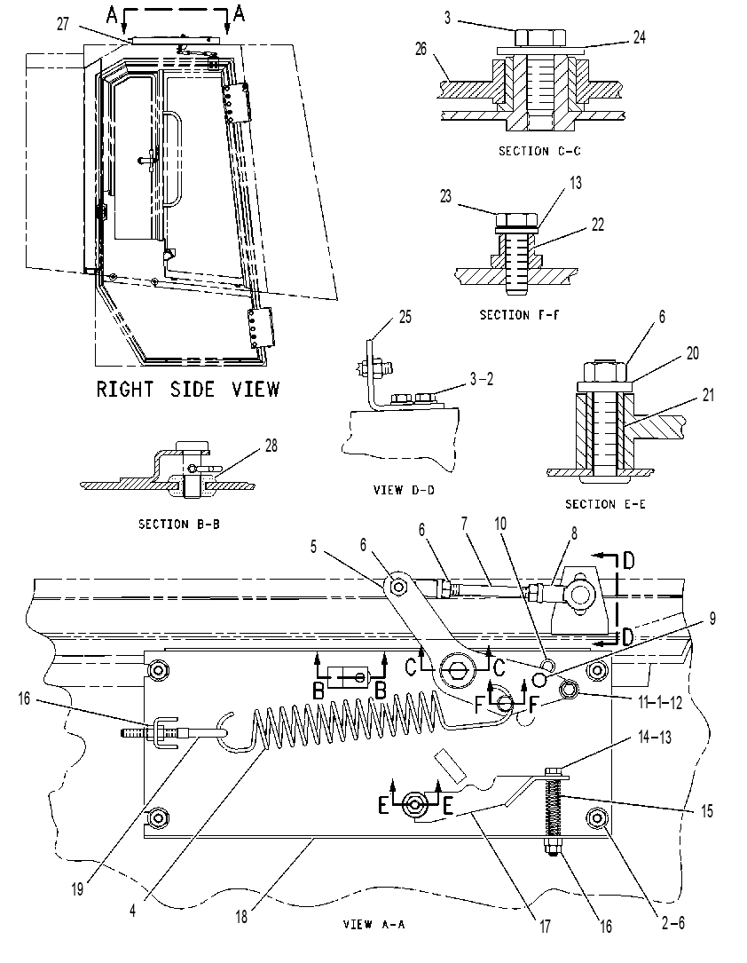 SPRING GP-CAB DOOR 1310441 CAT