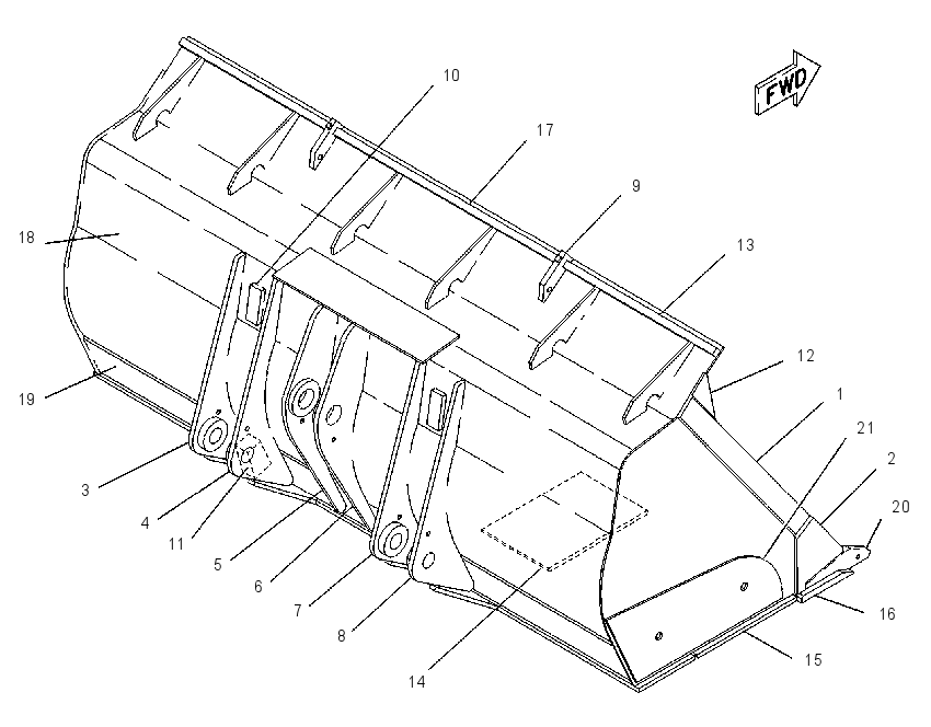 BUCKET AS-PENETRATION 1087950 CAT