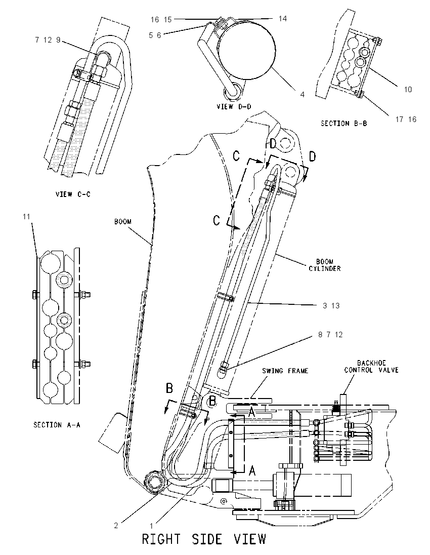 Трубопроводы стрелы 1179595 CAT