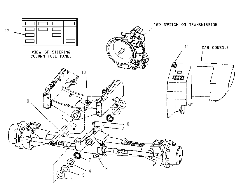 AXLE GP-DRIVE & STEERING 1073720 CAT