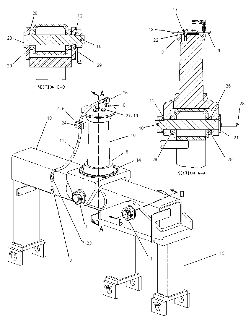 BAR GP-OSCILLATING & STEERING 1286977 CAT