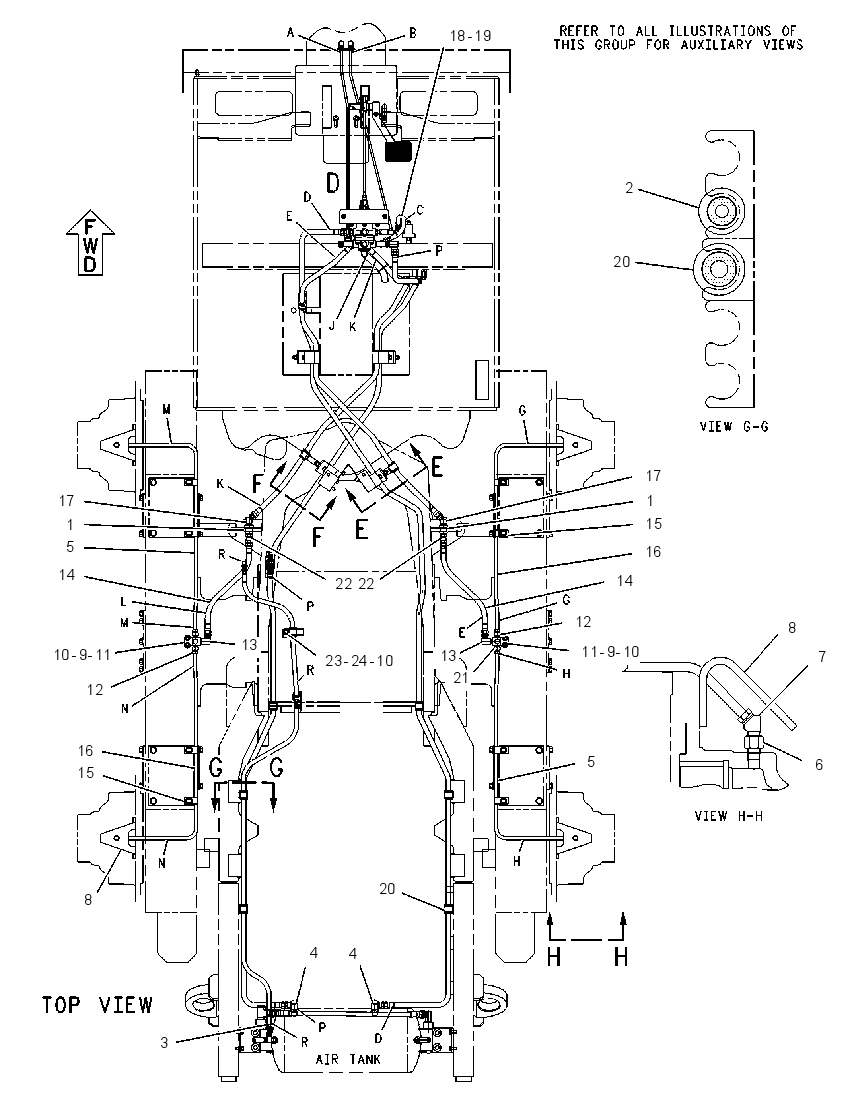 Управление рабочим тормозом 8X7599 CAT