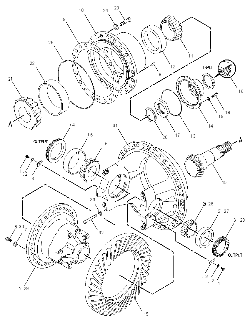 Дифференциал с конической передачей 1191791 CAT