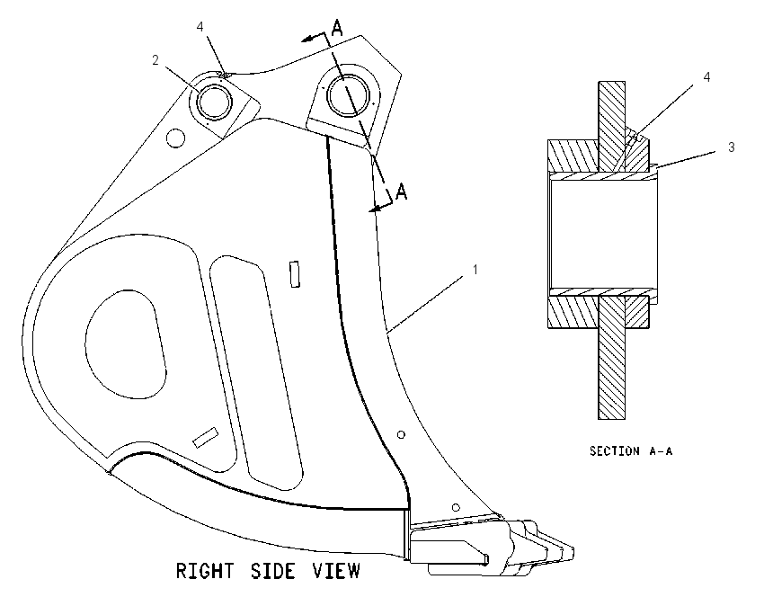 BUCKET & BEARING AS 1295074 CAT