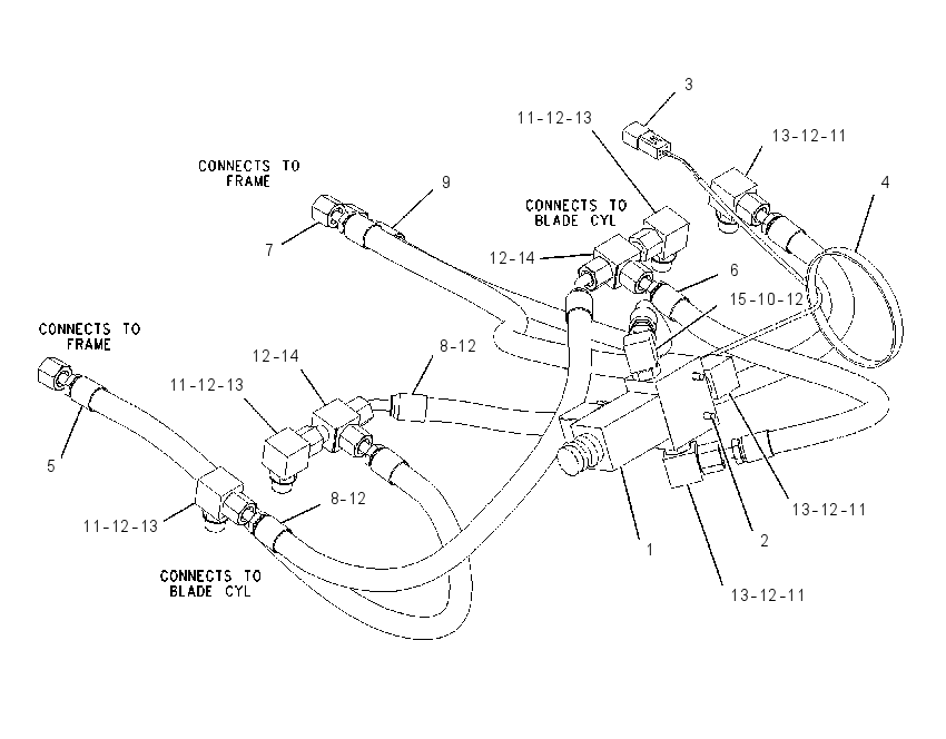 LINES GP-BLADE CYL & VALVE 1430731 CAT