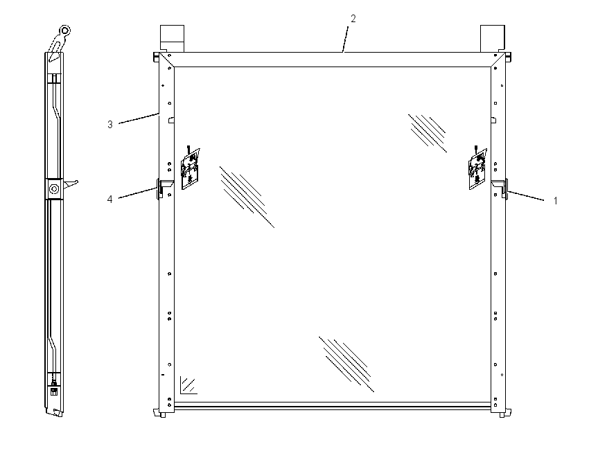 FRAME GP-UPPER FRONT WINDOW 1388278 CAT