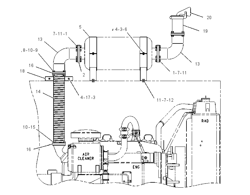 CONNECTION GP-EXHAUST 1363550 CAT