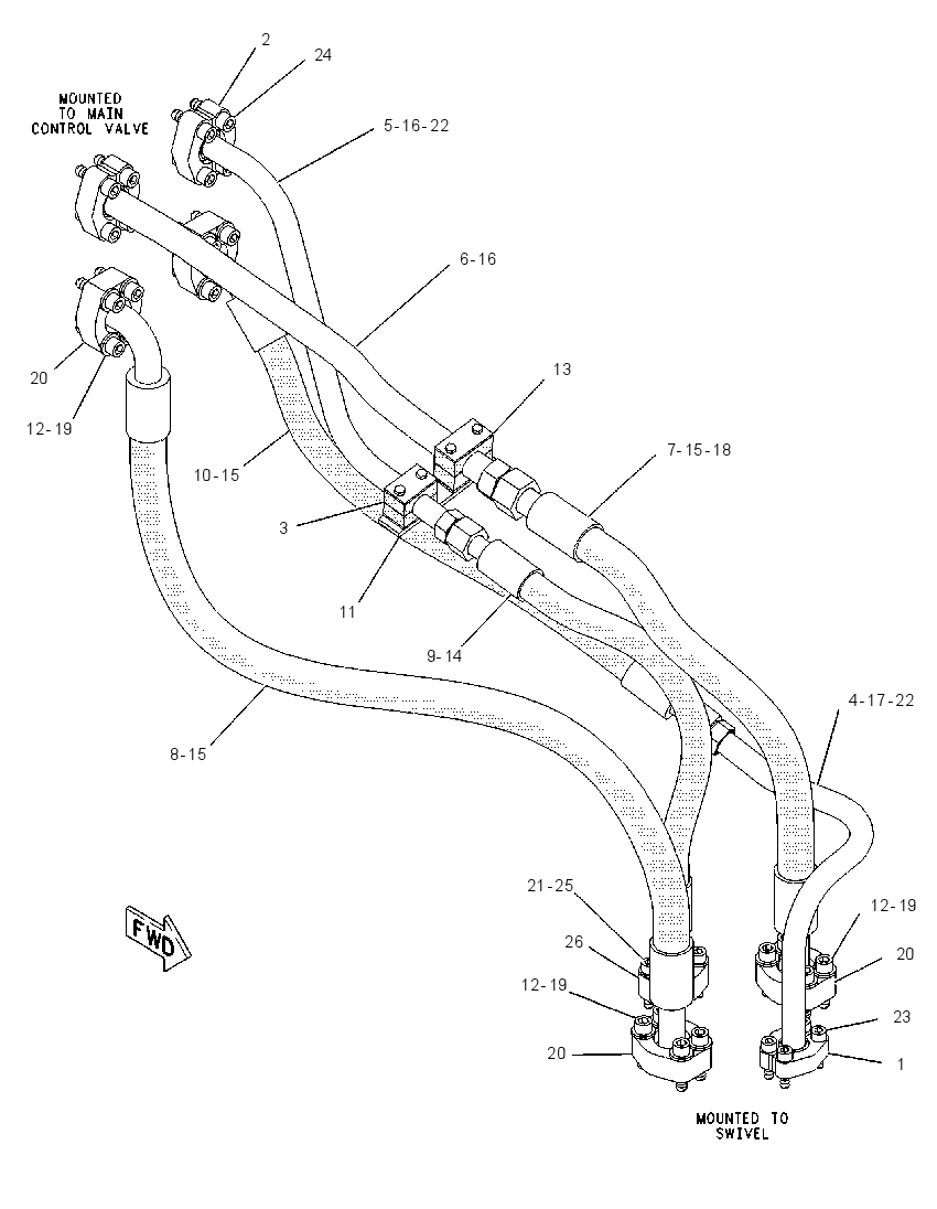 LINES GP-IMPLEMENT & TRAVEL 1388020 CAT