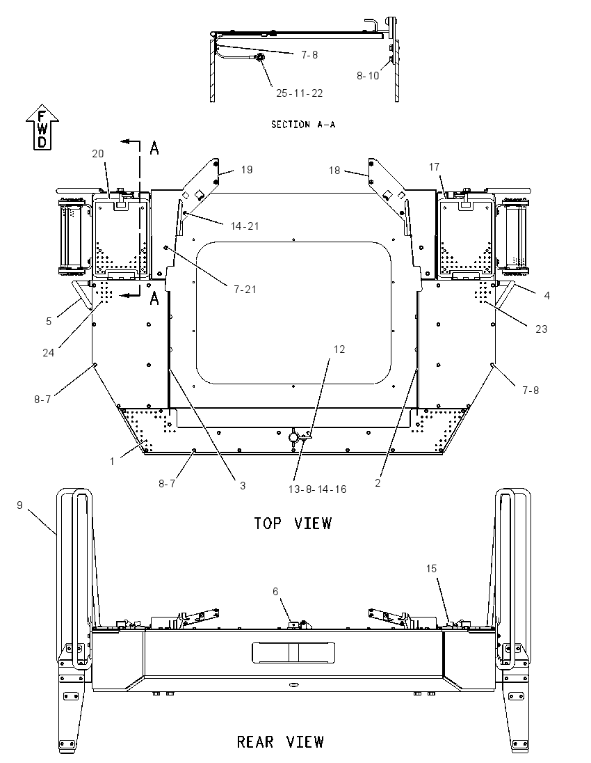 BUMPER GP-REAR 1328582 CAT