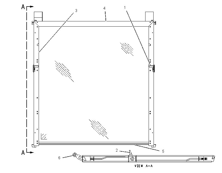 FRAME GP-UPPER FRONT WINDOW 1446655 CAT