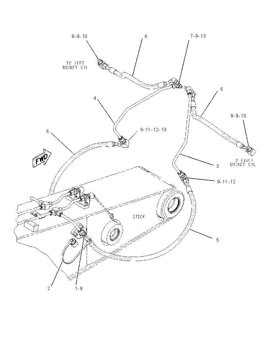 LINES GP-BUCKET TILT CYLINDER 1170929 CAT