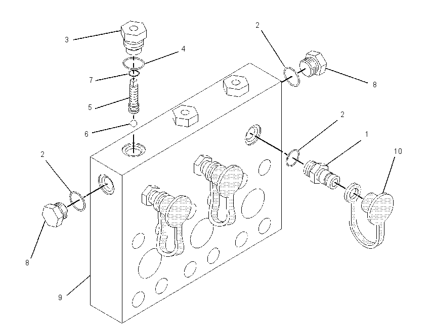 VALVE & MTG GP-PRESSURE TEST 1280092 CAT