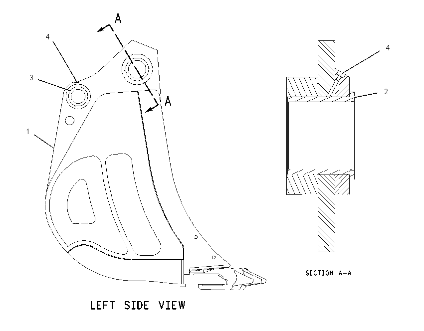BUCKET & BEARING AS 1244065 CAT