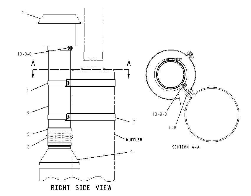 EXTENSION GP-AIR CLEANER 1365107 CAT