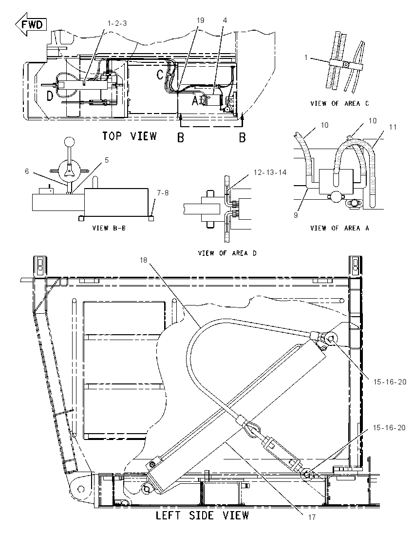 HYDRAULIC GP-TILT CAB 1045807 CAT