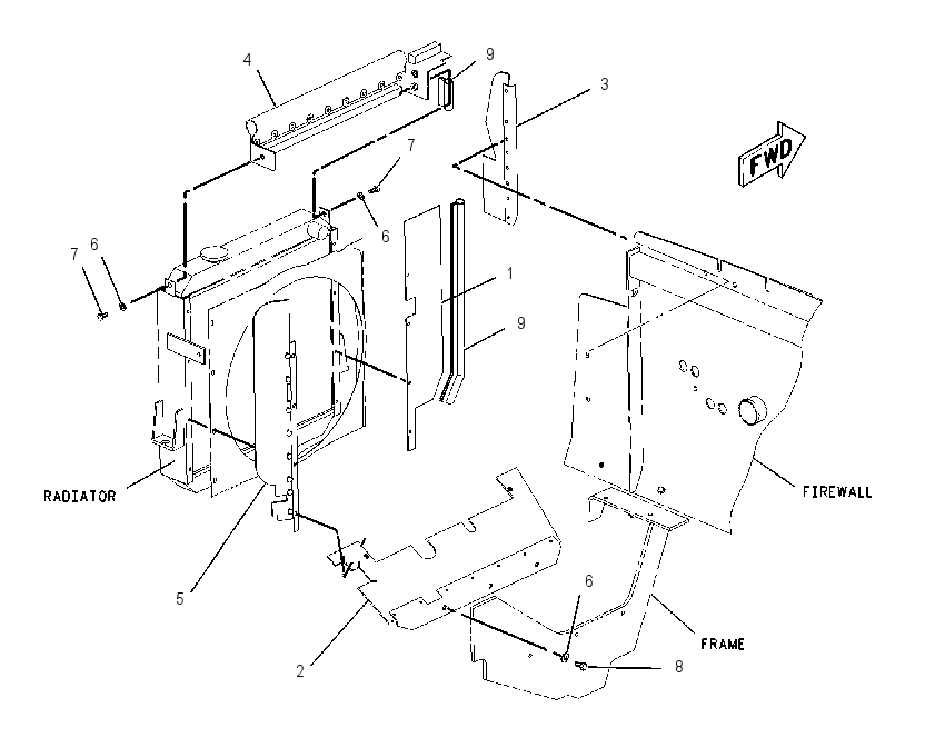 BAFFLE GP-RADIATOR 1206140 CAT