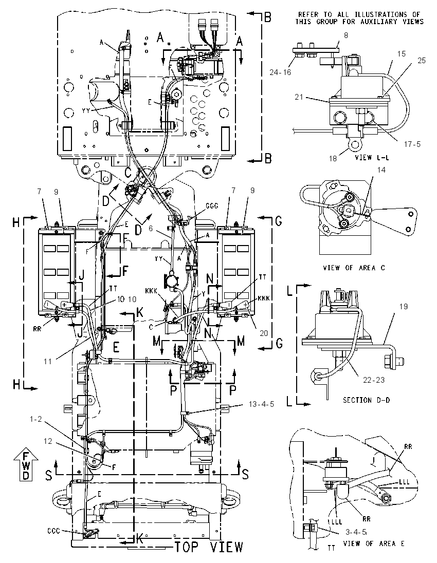 Проводка задняя 1125986 CAT