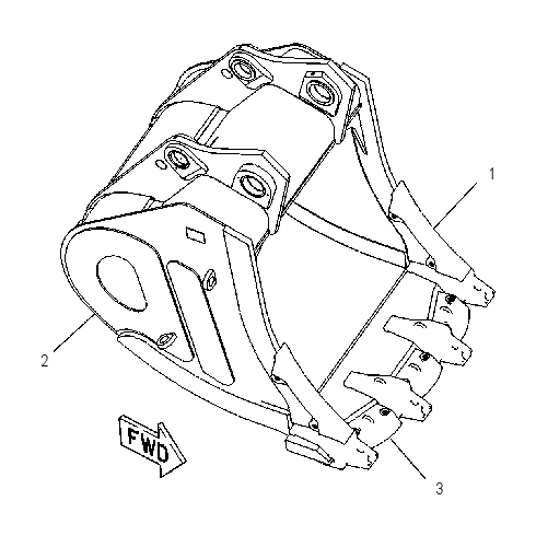 BUCKET AR-MASS EXCAVATOR 1344063 CAT
