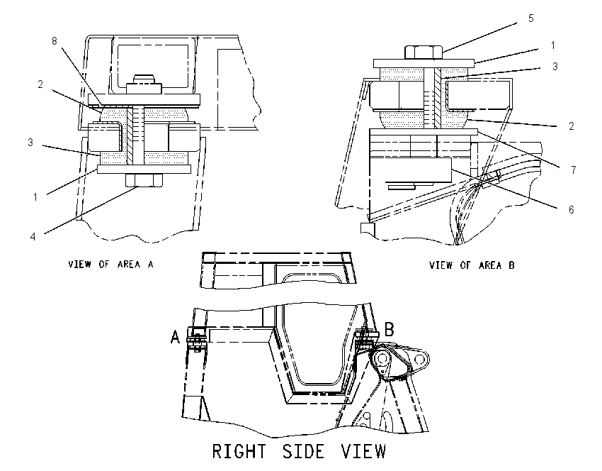 Крепление ROPS 1127788 CAT