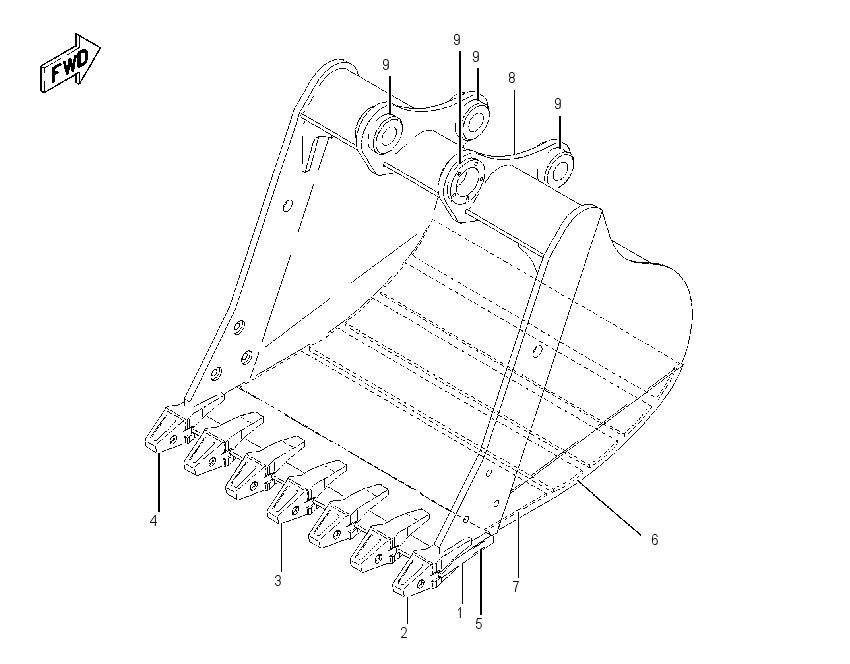 Ковш экскаваторный в сборе 2C9659 CAT