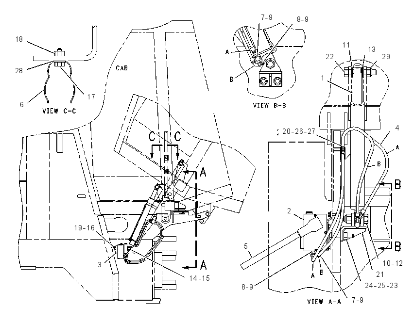 CYLINDER & MTG GP-TILT 1328896 CAT