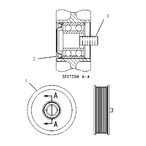 PULLEY AS-IDLER 1238395 CAT
